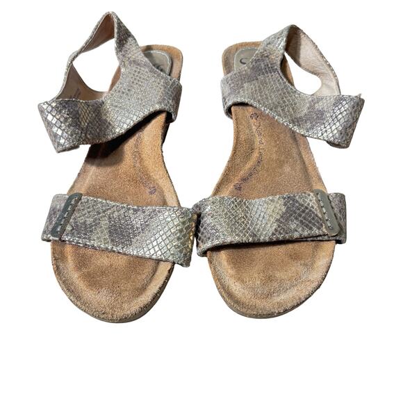 Sofft Verdi II Adjustable Wedge Comfort Sandal, Metallic Snakeskin | 8.5 - Picture 2 of 8